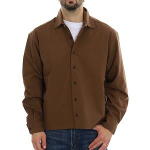 OVERSHIRT CROP BERNA COGNAC